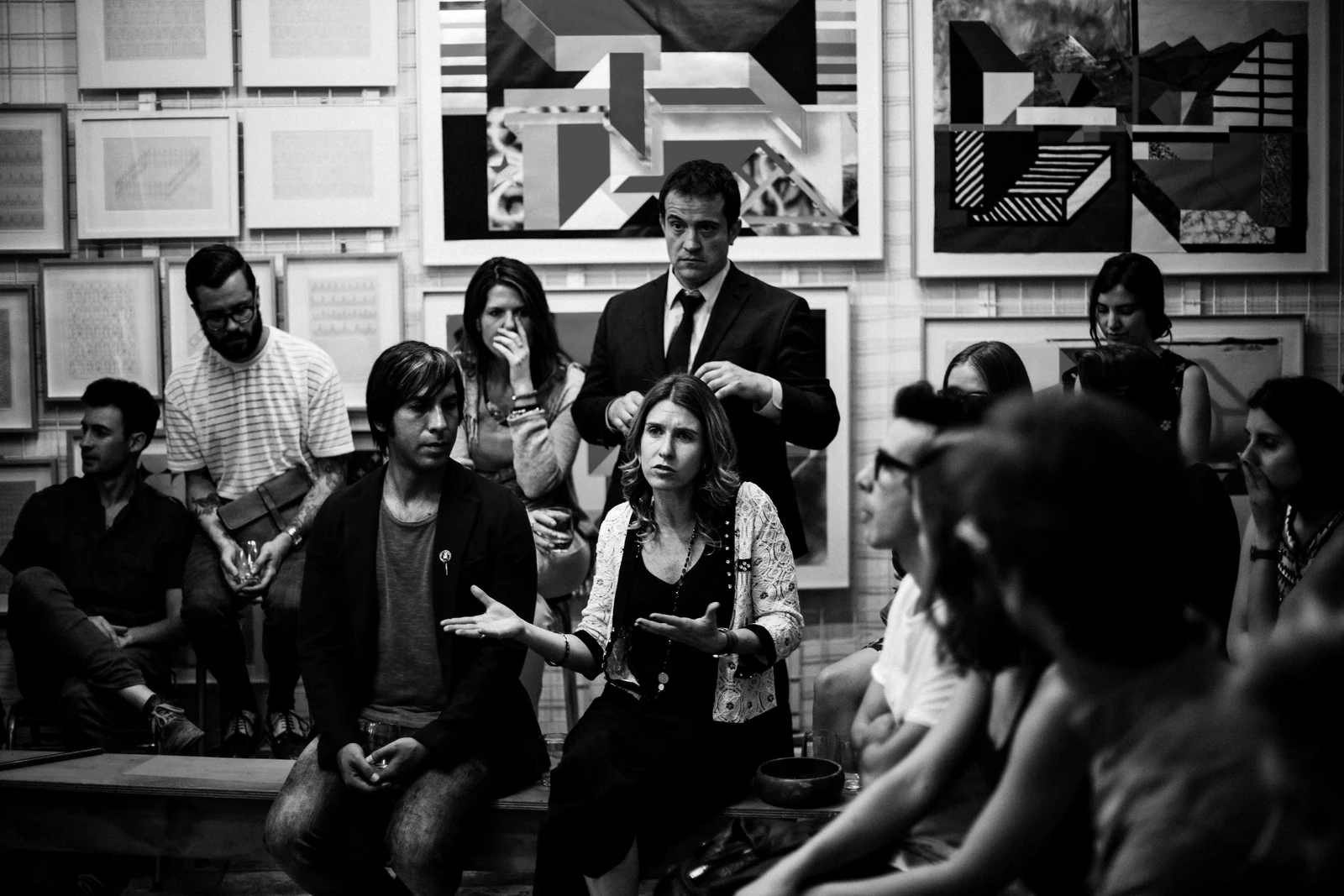 people meeting in room. Photograph accompanying Velaharra’s cultural programming guide.